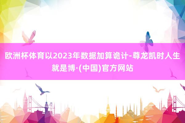 欧洲杯体育以2023年数据加算诡计-尊龙凯时人生就是博·(中国)官方网站