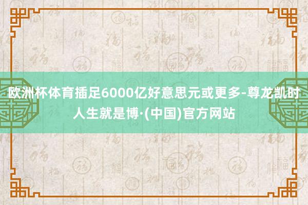 欧洲杯体育插足6000亿好意思元或更多-尊龙凯时人生就是博·(中国)官方网站